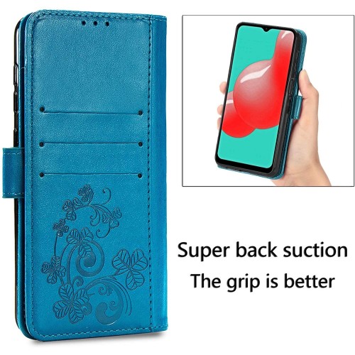 DĖKLAS FLOWER BOOK SAMSUNG A155 A15 4G/A156 A15 5G MĖLYNAS DĖKLAS FLOWER BOOK SAMSUNG A155 A15 4G/A156 A15 5G MĖLYNAS