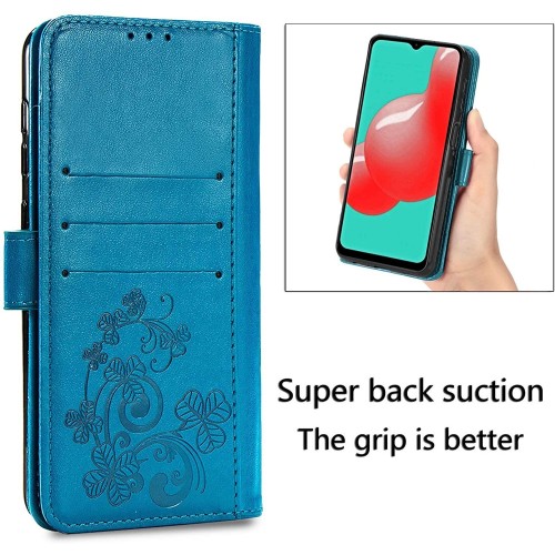 DĖKLAS FLOWER BOOK SAMSUNG A165 A16 4G/A166 A16 5G MĖLYNAS DĖKLAS FLOWER BOOK SAMSUNG A165 A16 4G/A166 A16 5G MĖLYNAS
