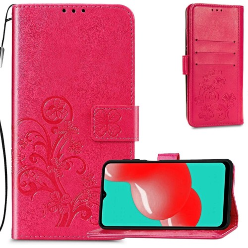 DĖKLAS FLOWER BOOK SAMSUNG A346 A34 5G ROŽINIS-RAUDONAS