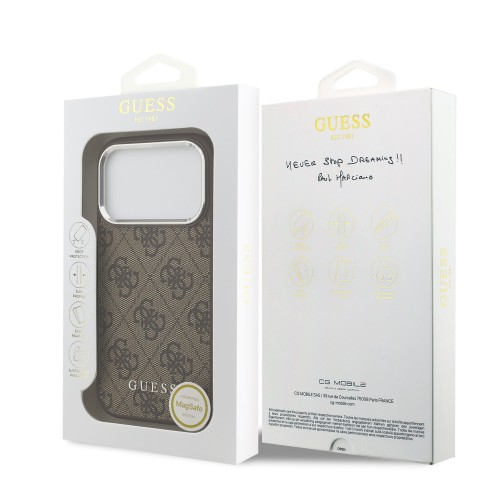 DĖKLAS GUESS 4G MAGSAFE APPLE IPHONE 17 PRO MAX RUDAS