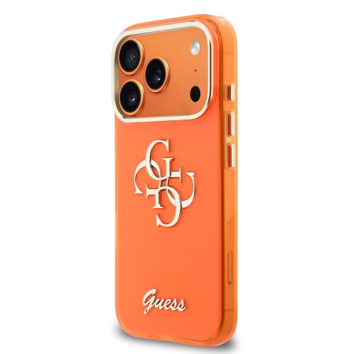 DĖKLAS GUESS IML 4G SCRIPT METAL LOGO APPLE IPHONE 17 PRO ORANŽINIS DĖKLAS GUESS IML 4G SCRIPT METAL LOGO APPLE IPHONE 17 PRO ORANŽINIS