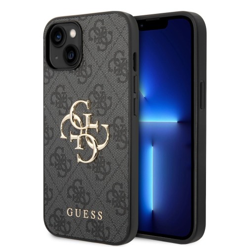 DĖKLAS GUESS PU 4G METAL LOGO APPLE IPHONE 14 PILKAS DĖKLAS GUESS PU 4G METAL LOGO APPLE IPHONE 14 PILKAS