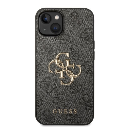 DĖKLAS GUESS PU 4G METAL LOGO APPLE IPHONE 14 PILKAS