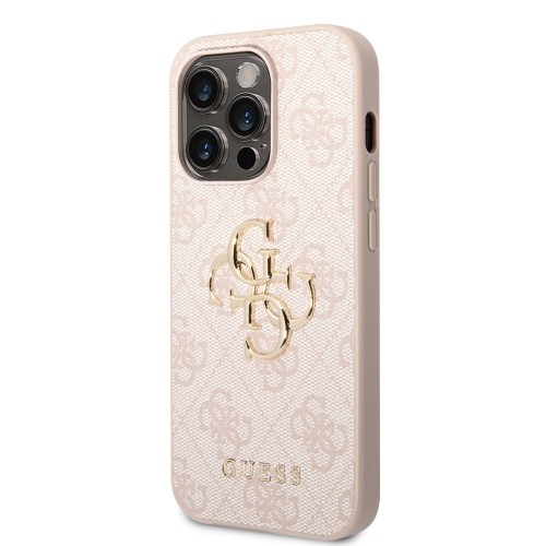 DĖKLAS GUESS PU 4G METAL LOGO APPLE IPHONE 14 PRO MAX ROŽINIS DĖKLAS GUESS PU 4G METAL LOGO APPLE IPHONE 14 PRO MAX ROŽINIS