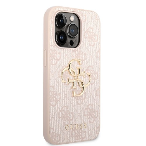 DĖKLAS GUESS PU 4G METAL LOGO APPLE IPHONE 14 PRO MAX ROŽINIS DĖKLAS GUESS PU 4G METAL LOGO APPLE IPHONE 14 PRO MAX ROŽINIS