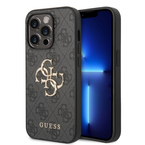 DĖKLAS GUESS PU 4G METAL LOGO APPLE IPHONE 14 PRO PILKAS DĖKLAS GUESS PU 4G METAL LOGO APPLE IPHONE 14 PRO PILKAS