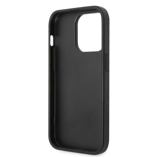 DĖKLAS GUESS PU 4G METAL LOGO APPLE IPHONE 14 PRO PILKAS
