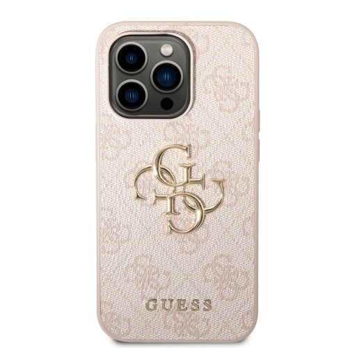 DĖKLAS GUESS PU 4G METAL LOGO APPLE IPHONE 14 PRO ROŽINIS DĖKLAS GUESS PU 4G METAL LOGO APPLE IPHONE 14 PRO ROŽINIS