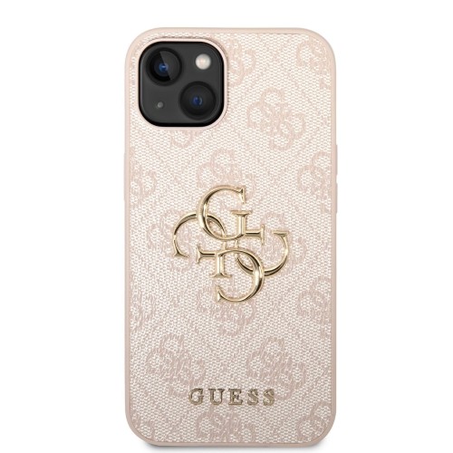 DĖKLAS GUESS PU 4G METAL LOGO APPLE IPHONE 14 ROŽINIS DĖKLAS GUESS PU 4G METAL LOGO APPLE IPHONE 14 ROŽINIS
