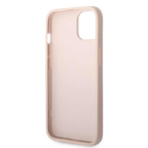 DĖKLAS GUESS PU 4G METAL LOGO APPLE IPHONE 14 ROŽINIS