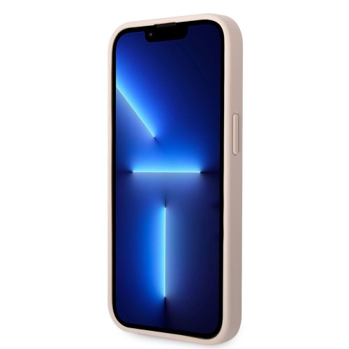 DĖKLAS GUESS PU 4G METAL LOGO APPLE IPHONE 14 ROŽINIS