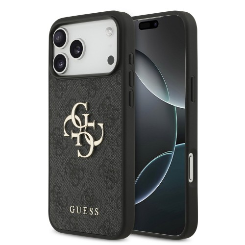 DĖKLAS GUESS PU 4G METAL LOGO APPLE IPHONE 17 PRO MAX PILKAS DĖKLAS GUESS PU 4G METAL LOGO APPLE IPHONE 17 PRO MAX PILKAS