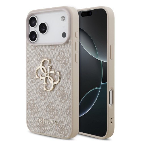 DĖKLAS GUESS PU 4G METAL LOGO APPLE IPHONE 17 PRO MAX ROŽINIS DĖKLAS GUESS PU 4G METAL LOGO APPLE IPHONE 17 PRO MAX ROŽINIS