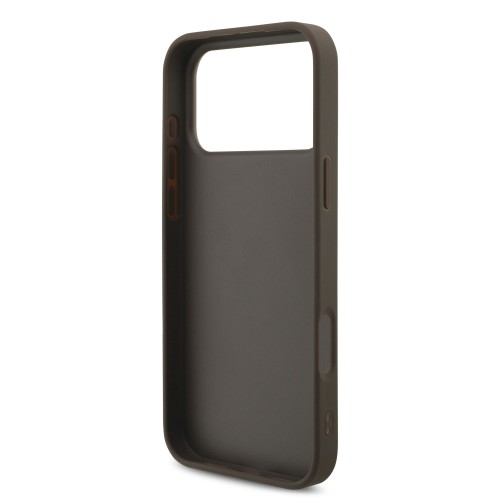 DĖKLAS GUESS PU 4G METAL LOGO APPLE IPHONE 17 PRO MAX RUDAS