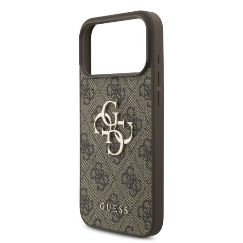 DĖKLAS GUESS PU 4G METAL LOGO APPLE IPHONE 17 PRO MAX RUDAS