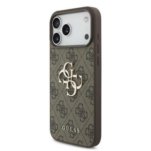 DĖKLAS GUESS PU 4G METAL LOGO APPLE IPHONE 17 PRO MAX RUDAS