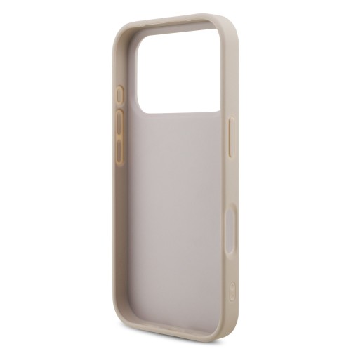 DĖKLAS GUESS PU 4G METAL LOGO APPLE IPHONE 17 PRO ROŽINIS
