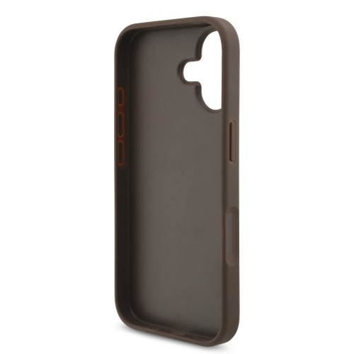 DĖKLAS GUESS PU 4G METAL LOGO APPLE IPHONE 17 RUDAS