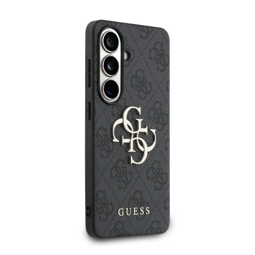 DĖKLAS GUESS PU 4G METAL LOGO SAMSUNG S942 S26 PILKAS