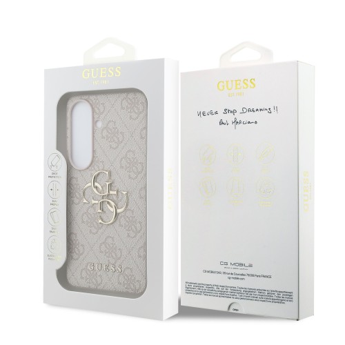 DĖKLAS GUESS PU 4G METAL LOGO SAMSUNG S942 S26 ROŽINIS