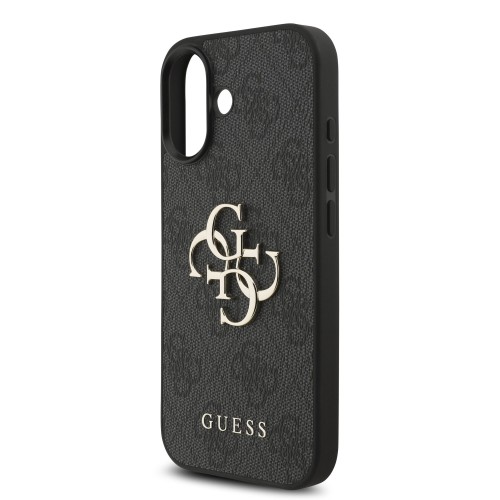 DĖKLAS GUESS PU 4G METAL LOGO STRAP APPLE IPHONE 17 JUODAS