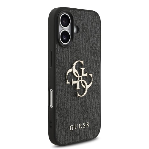 DĖKLAS GUESS PU 4G METAL LOGO STRAP APPLE IPHONE 17 JUODAS