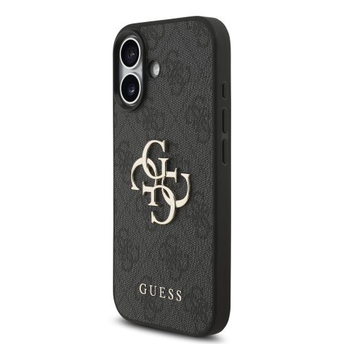 DĖKLAS GUESS PU 4G METAL LOGO STRAP APPLE IPHONE 17 JUODAS