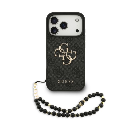 DĖKLAS GUESS PU 4G METAL LOGO STRAP APPLE IPHONE 17 PRO MAX JUODAS DĖKLAS GUESS PU 4G METAL LOGO STRAP APPLE IPHONE 17 PRO MAX JUODAS