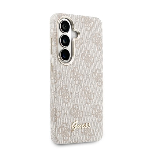 DĖKLAS GUESS PU 4G SCRIPT METAL LOGO MAGNETIC SAMSUNG S942 S26 ROŽINIS