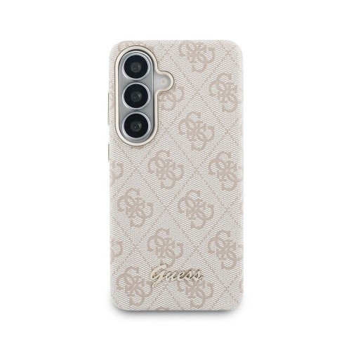 DĖKLAS GUESS PU 4G SCRIPT METAL LOGO MAGNETIC SAMSUNG S942 S26 ROŽINIS