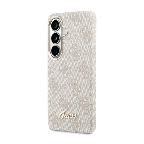 DĖKLAS GUESS PU 4G SCRIPT METAL LOGO MAGNETIC SAMSUNG S942 S26 ROŽINIS