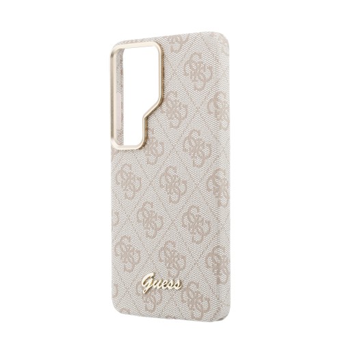 DĖKLAS GUESS PU 4G SCRIPT METAL LOGO MAGNETIC SAMSUNG S948 S26 ULTRA ROŽINIS