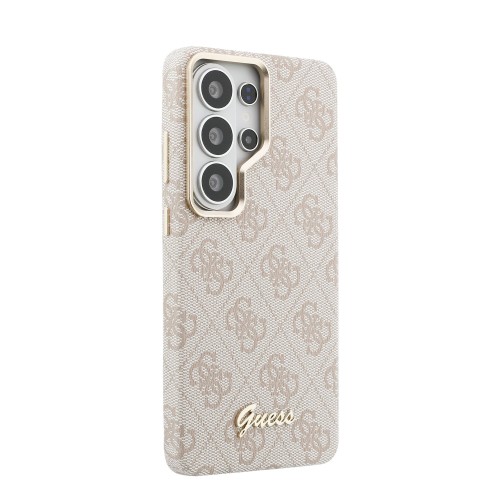 DĖKLAS GUESS PU 4G SCRIPT METAL LOGO MAGNETIC SAMSUNG S948 S26 ULTRA ROŽINIS