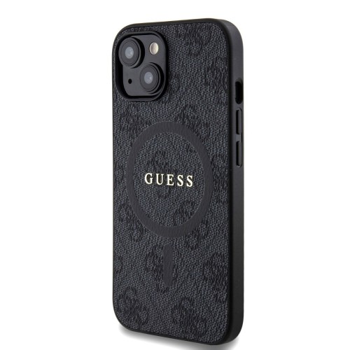 DĖKLAS GUESS PU LEATHER 4G COLORED RING MAGSAFE APPLE IPHONE 15 JUODAS DĖKLAS GUESS PU LEATHER 4G COLORED RING MAGSAFE APPLE IPHONE 15 JUODAS