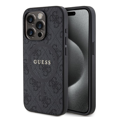 DĖKLAS GUESS PU LEATHER 4G COLORED RING MAGSAFE APPLE IPHONE 15 PRO JUODAS DĖKLAS GUESS PU LEATHER 4G COLORED RING MAGSAFE APPLE IPHONE 15 PRO JUODAS