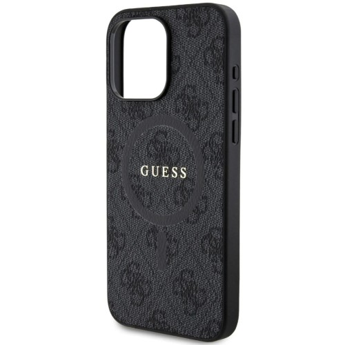 DĖKLAS GUESS PU LEATHER 4G COLORED RING MAGSAFE APPLE IPHONE 15 PRO MAX JUODAS