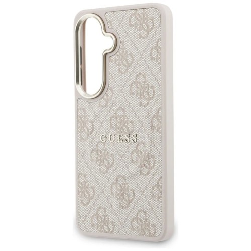 DĖKLAS GUESS PU LEATHER 4G GOLD FRAME MAGNETIC SAMSUNG S942 S26 ROŽINIS