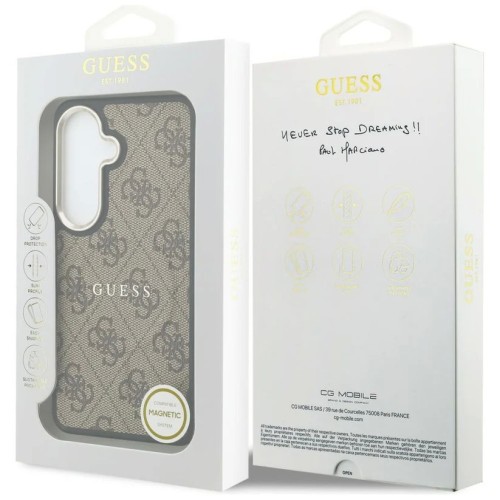 DĖKLAS GUESS PU LEATHER 4G GOLD FRAME MAGNETIC SAMSUNG S942 S26 RUDAS DĖKLAS GUESS PU LEATHER 4G GOLD FRAME MAGNETIC SAMSUNG S942 S26 RUDAS