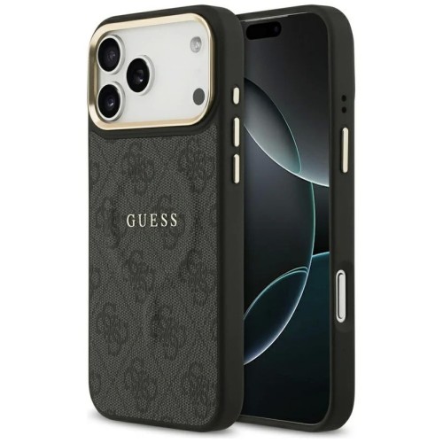 DĖKLAS GUESS PU LEATHER 4G GOLD FRAME MAGSAFE APPLE IPHONE 17 PRO JUODAS DĖKLAS GUESS PU LEATHER 4G GOLD FRAME MAGSAFE APPLE IPHONE 17 PRO JUODAS