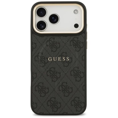 DĖKLAS GUESS PU LEATHER 4G GOLD FRAME MAGSAFE APPLE IPHONE 17 PRO MAX JUODAS DĖKLAS GUESS PU LEATHER 4G GOLD FRAME MAGSAFE APPLE IPHONE 17 PRO MAX JUODAS