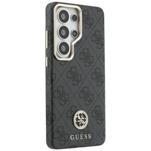 DĖKLAS GUESS PU LEATHER 4G STRASS LOGO GOLD FRAME MAGNETIC SAMSUNG S948 S26 ULTRA JUODAS
