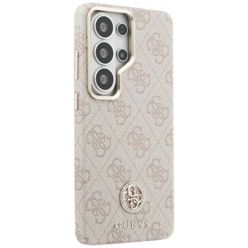 DĖKLAS GUESS PU LEATHER 4G STRASS LOGO GOLD FRAME MAGNETIC SAMSUNG S948 S26 ULTRA ROŽINIS