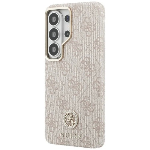DĖKLAS GUESS PU LEATHER 4G STRASS LOGO GOLD FRAME MAGNETIC SAMSUNG S948 S26 ULTRA ROŽINIS