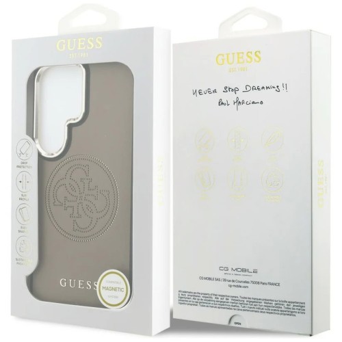DĖKLAS GUESS PU PERFORATED 4G LOGO MAGNETIC SAMSUNG S948 S26 ULTRA RUDAS