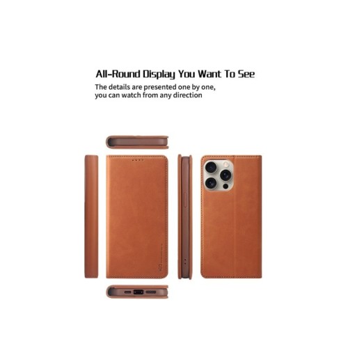 DĖKLAS HDD MAGNETIC WALLET CASE APPLE IPHONE 13/14 RUDAS DĖKLAS HDD MAGNETIC WALLET CASE APPLE IPHONE 13/14 RUDAS