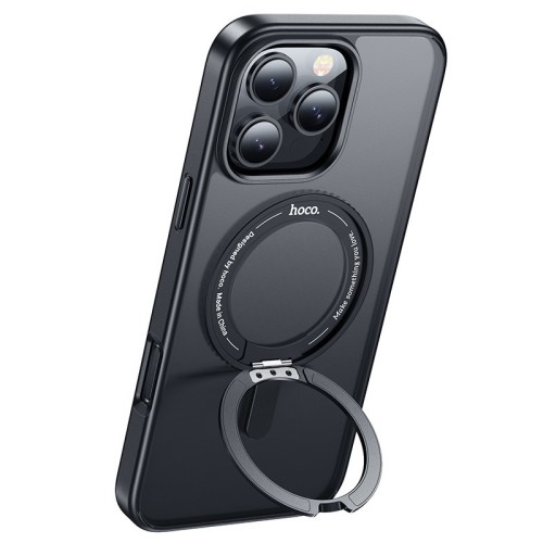 DĖKLAS HOCO MAGNETIC STAND 2IN1 APPLE IPHONE 16 PRO MAX JUODAS DĖKLAS HOCO MAGNETIC STAND 2IN1 APPLE IPHONE 16 PRO MAX JUODAS