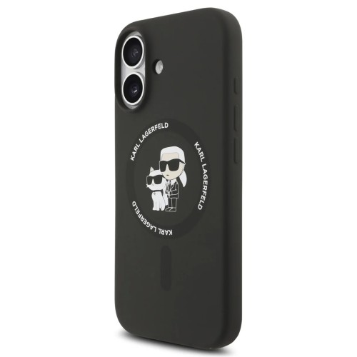 DĖKLAS KARL LAGERFELD LIQUID SILICONE KARL AND CHOUPETTE MAGSAFE APPLE IPHONE 17 JUODAS