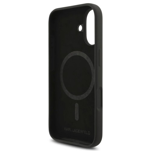 DĖKLAS KARL LAGERFELD LIQUID SILICONE KARL AND CHOUPETTE MAGSAFE APPLE IPHONE 17 JUODAS