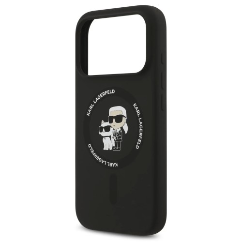 DĖKLAS KARL LAGERFELD LIQUID SILICONE KARL AND CHOUPETTE MAGSAFE APPLE IPHONE 17 PRO MAX JUODAS DĖKLAS KARL LAGERFELD LIQUID SILICONE KARL AND CHOUPETTE MAGSAFE APPLE IPHONE 17 PRO MAX JUODAS