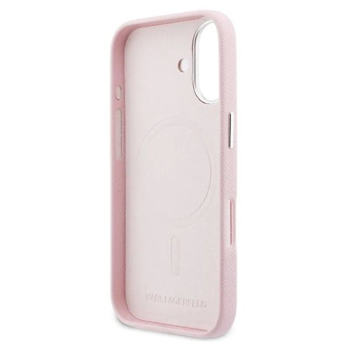 DĖKLAS KARL LAGERFELD PU KARL AND CHOUPETTE HEADS PINS MAGSAFE APPLE IPHONE 17 ROŽINIS